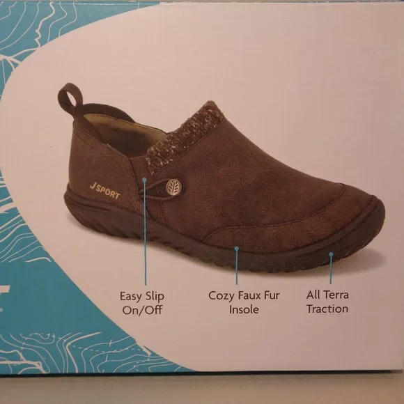 JSport by Jambu Size 10 M ALICE Dark Brown Slip On Loafers New Women's Shoes - Picture 16 of 16